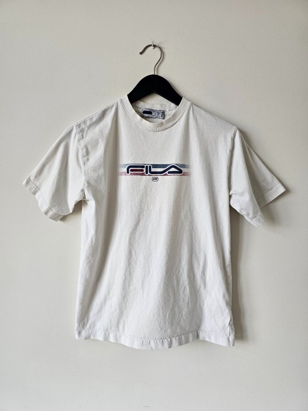 Fila White Crew Neck Short Sleeve T-Shirt Men's Small